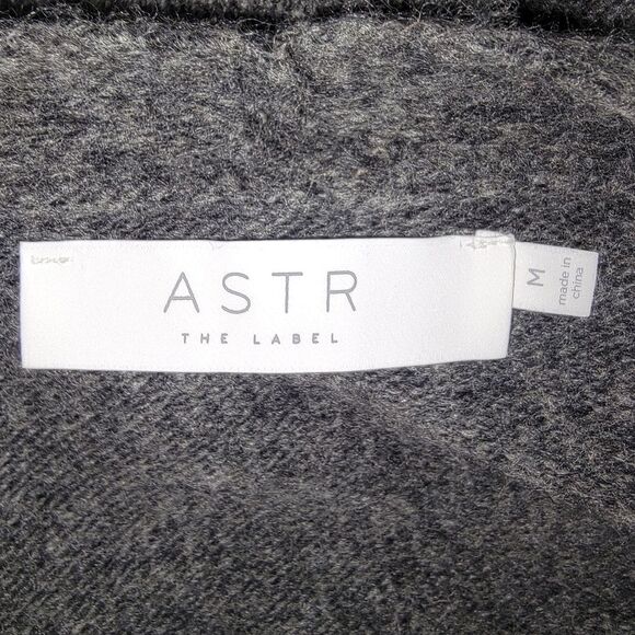 Astr the label gray wool blend wrap sweater size medium - Picture 6 of 7